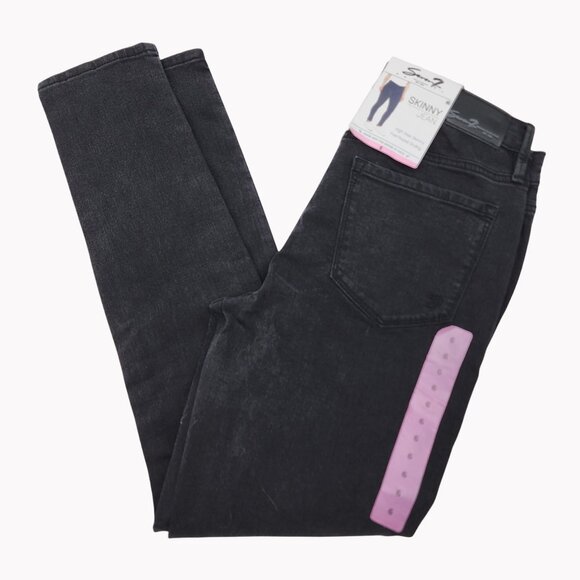 Seven7 Womens High Rise Skinny Jeans Black Size 6 30x28 NWT 5-Pocket - Picture 1 of 5